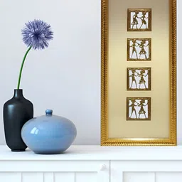 Chaque Decor Metal Dhokra Warli Art Wall Decor-17