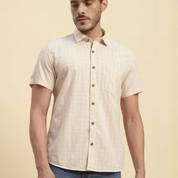 Cantabil Men Comfort Checked Casual Shirt-image-95