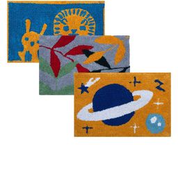 AAZEEM Set Of 3 Printed Cotton Anti-Skid Doormat-29