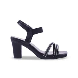 Shoetopia Embellished Open Toe Block Sandals image 5
