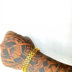 Dynamic Retail Global Men Gold-Plated Stainless Steel Handcrafted Link S-Hook Bracelet-image-16
