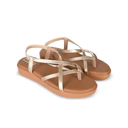 San Marino by Shoe Bank Women Textured Open Toe Flats-picture-45
