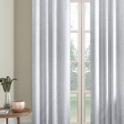 SOKNACK White & Gold-Toned Geometric Long Door Curtain-image-58