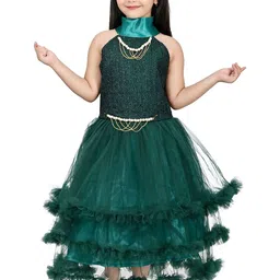 Zenat Layered Net Fit & Flare Dress-image-83