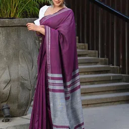 TITHI SAREES Zari Pure Cotton Khadi Saree-picture-37