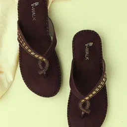 V-WALK Women Embellished Open Toe Flats-image-65