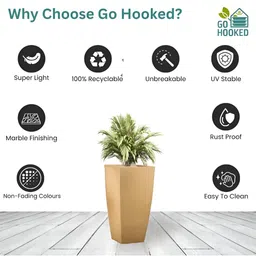 Go Hooked Brown Printed Matrix Shaped Planters image 2