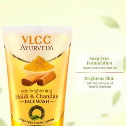 VLCC Set Of 4 Haldi Chandan Haldi Tulsi Neem & Chandan Kesar Face Wash - 100 ml Each image 3