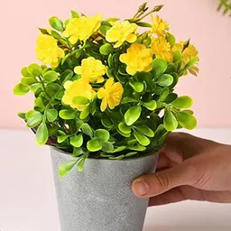 MARKET99 Green & Yellow Artificial Plant With Pot-image-21