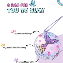 Tinker Squad Printed PU Bucket Sling Bag with Cut Work image 3