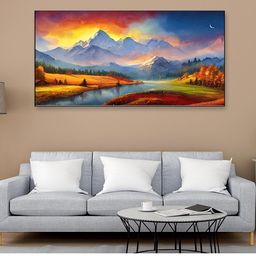 DEKORSTATION Blue Canvas Wall Art-image-84