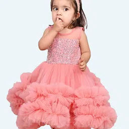 Modish Net Fit & Flare Dress-17