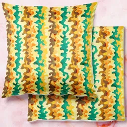 ArtzFolio Multicoloured Set of 2 Velvet Square Cushion Covers-image-70