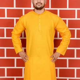 SHOPPKEE Band Collar Straight Kurta-image-81