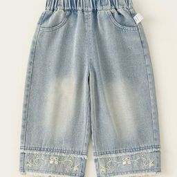 LULU & SKY Girls High-Rise Low Distress Heavy Fade Jeans-image-38
