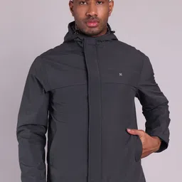 HOUSE OF VEDAS Waterproof Hooded Rain Jacket-image-87