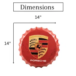 eazy wagon Yellow & Red Bottle Caps Printed Metal Wall Hangings-image-69