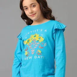 UNDER FOURTEEN ONLY Girls Graphic Printed Cotton T-shirt-picture-32