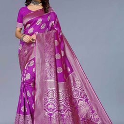 Florence Woven Design Zari Pure Silk Banarasi Saree-image-27