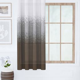 Story@home Brown & White Sheer Window Curtain-image-73