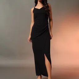CORSICA Women Solid Maxi Dress-image-17
