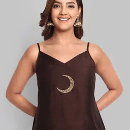 Mera Rang Embellished Embroidered Crop Top-image-81