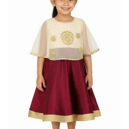 BAESD Embellished Flared Sleeve Fit & Flare Dress-22