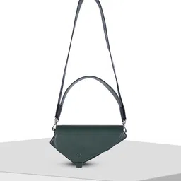 TIGER MARRON The Green Paan Unisex Textured Structured Sling Bag image 2