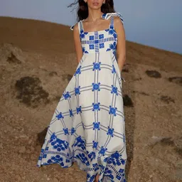Routes by All About You Women Floral Printed Square Neck Fit & Flare Maxi Dress-image-78