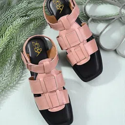 Zebba Women Open Toe Flats with Bows-image-33