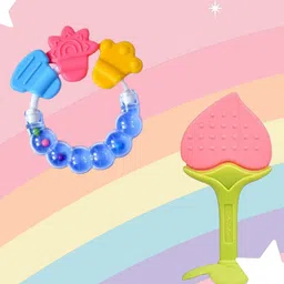 Joy Buzz Kids Set Of 2 Baby Rattle & Stand Teether-23