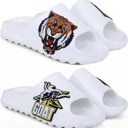 Pampy Angel Men White Flip Flops-image-80