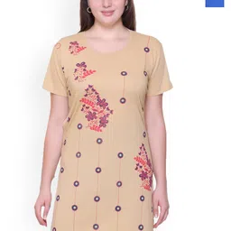 TRUDO Pack Of 2 Floral Printed Pure Cotton Oversized Lounge T-Shirts-picture-7