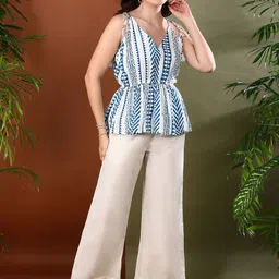 Zenava by Myntra Printed Top With Trousers Co-Ords-image-44