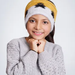 Bharatasya Girls Warm Woolen Trendy Pattern Headband-image-64