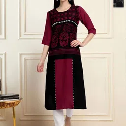 Anouk Rustic Selection Of 2 Ethnic Motifs Printed Round Neck Kurtas With Trousers-picture-2