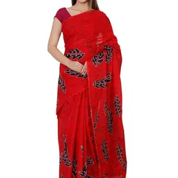 Craft Musium Bagh Pure Cotton Block Print Saree-image-90