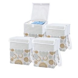 Kuber Industries White Set of 4 Regular Multi-Utility Organisers-14