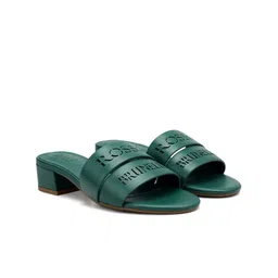 ROSSO BRUNELLO Women Leather Block Sandals-19