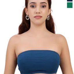 SELFCARE Women Pack of 2 Solid Non Padded Strepless full coverage Bandeau Bras-14