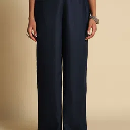 Global Desi Women High-Rise Straight Fit Trousers-image-62