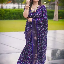 HERE&NOW Bandhani Printed Zari Saree-picture-52