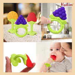 Kritiu Set Of 4 Silicone Fruit Shape Stand Teether image 3