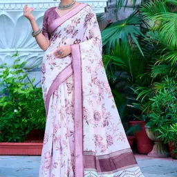 Moda Rapido Floral Designer Block Print Saree-picture-17