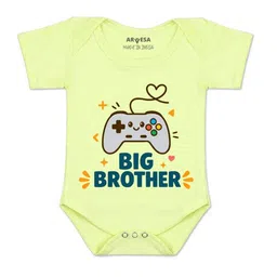 Arvesa Kids-Unisex Yellow Cotton Rompers-picture-1