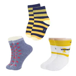 BAESD Kids Pack Of 3 Patterned Ankle-Length Socks-picture-15