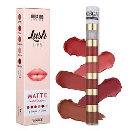 Orgatre Lush Lips 5-in-1 Matte Classic Lipstick With Jojoba-9ml-Nude Shades-0