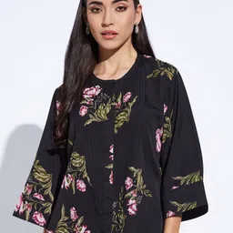 CORSICA Women Floral Gathered or Pleated Crepe Top-picture-52