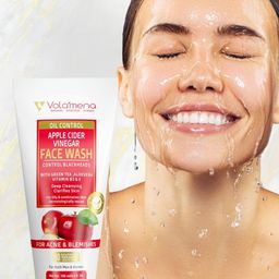 Volamena Apple Cider Vinegar Face Wash For Deep Cleansing & Clarifies Skin-100 ml image 4