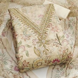 SHADOW & SAINING Embroidered Organza Semi-Stitched Dress Material-picture-25